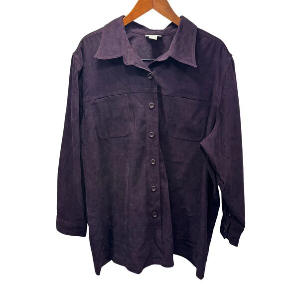 Avenue Women’s Plus Shirt sz 4X 26/28 Sueded Oversized #H941 - Picture 5 of 7